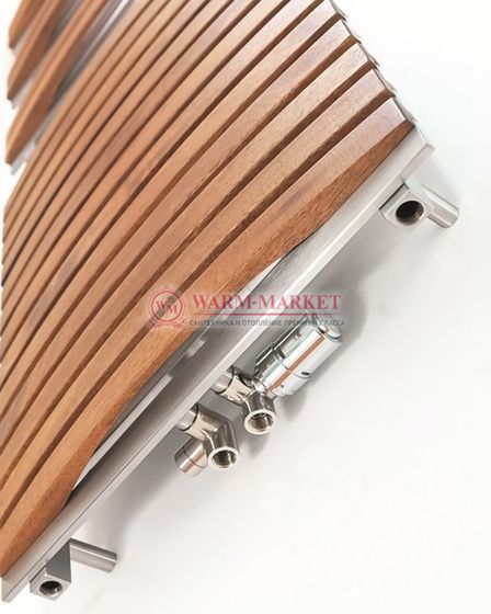 Gemini Mat-дизайнерский полотенцесушитель из матовой нержавеющей стали и массива дерева