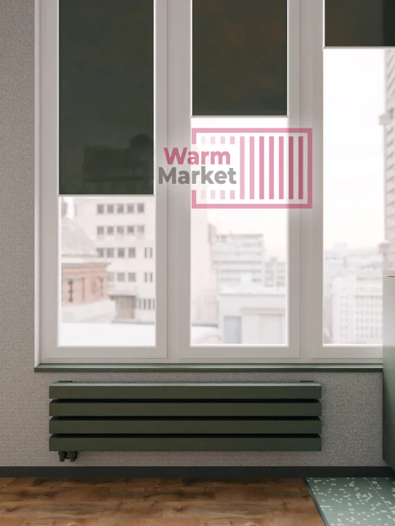 Axxinot Verde 60х60 Z - горизонтальный водяной радиатор шириной 1000 мм, 4 секции