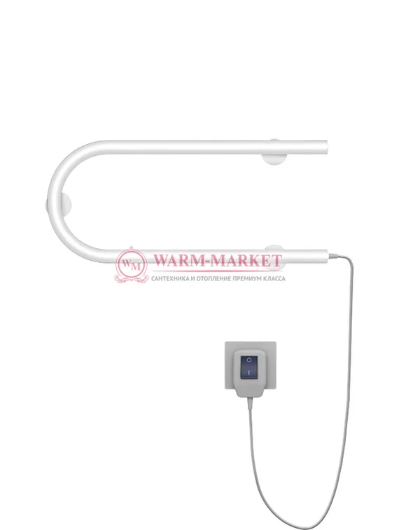 П-образный электрический полотенцесушитель, белый