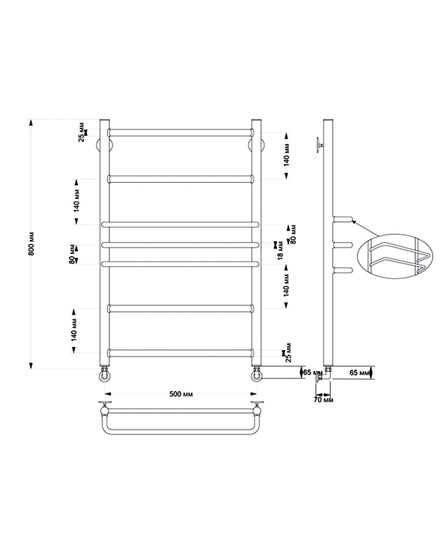 Водяной полотенцесушитель Secado Триест из латуни