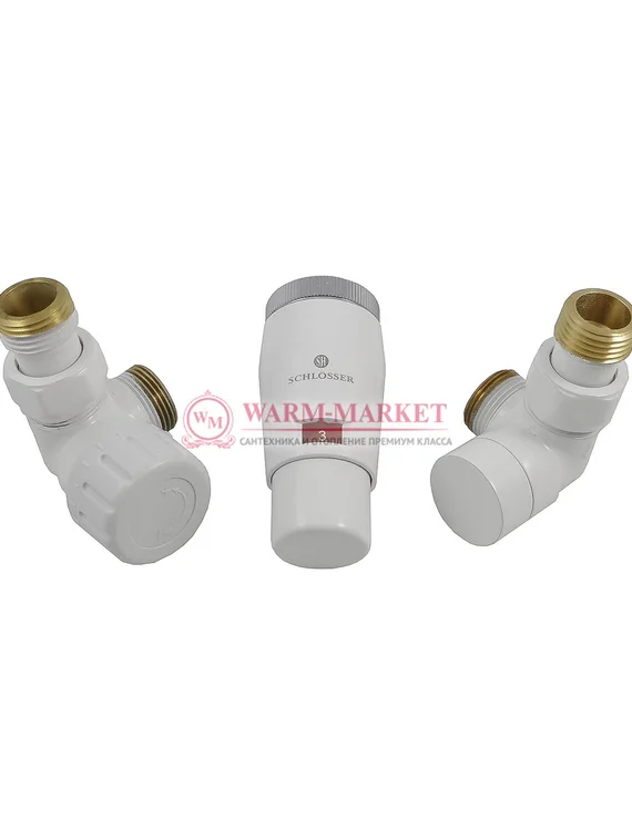 Комплект трехосевой левый Elegant Mini GZ1/2 x M22x1,5 с головкой Мини M30x1,5 Белый