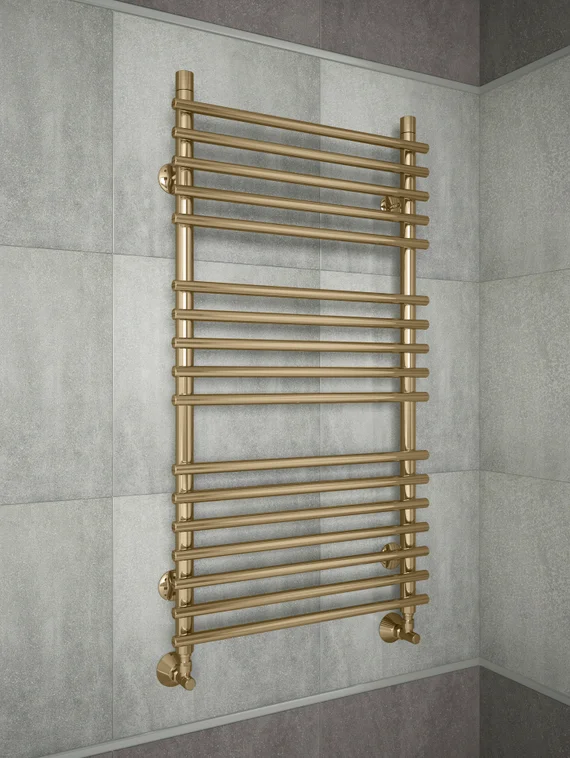 Vatra Bronze - бронзовый полотенцесушитель с перекладинами внахлест. Бронза.