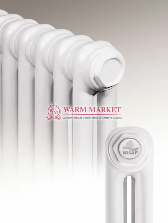 Вертикальный трубчатый радиатор, двухтрубный с нижним подключением