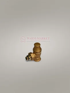 Угловой запорный клапан для подключения чугунного радиатора 1/2" и 3/4"