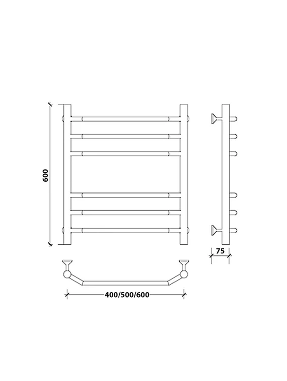Водяной полотенцесушитель Secado Агата 3 из нержавеющей стали