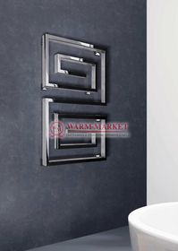 Ростела Garmonia l - дизайнерский полотенцесушитель из квадратного профиля цвета хром