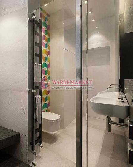 Quadro Q11 - водяной дизайн-полотенцесушитель из нержавеющей стали