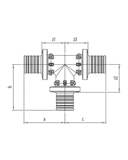Тройник REHAU равнопроходный 16-16-16 PX