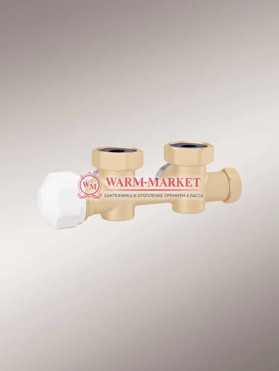 Tblock узел Hummel угловой с бойпасом, с 2 ниппелями G 1/2 х 3/4 коричневый