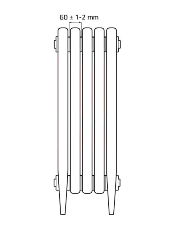 Loft 600/70 - чугунный дизайн радиатор