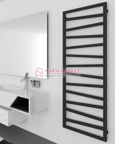 Quadro Zigzag &quot;Реплика&quot; - водяной дизайн-полотенцесушитель из нержавеющей стали