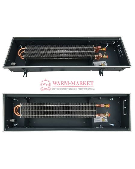 Внутрипольный конвектор Techno Usual KVZ, высота 120 мм., ширина 250 мм., без решетки