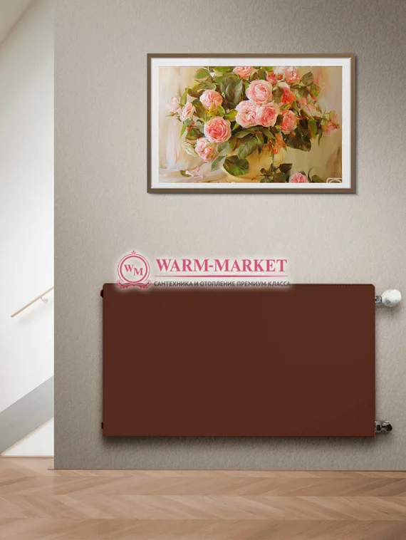 Dia Norm Plan Compact FC 21s, высотой 500 мм - гладкий панельный радиатор c боковым подключением коричневый