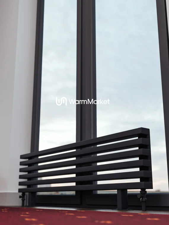 Bareng Select ZN 900 - напольный трубчатый радиатор шириной 900 мм, нижнее разнесенное подключение