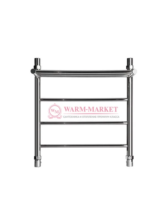 Galant 4 (прямой) - водяной полотенцесушитель с полкой из нержавеющей стали