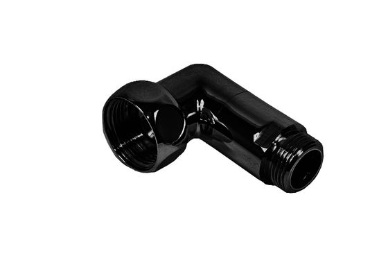 Переходник угловой черный  для подключения полотенцесушителя 1 американка.