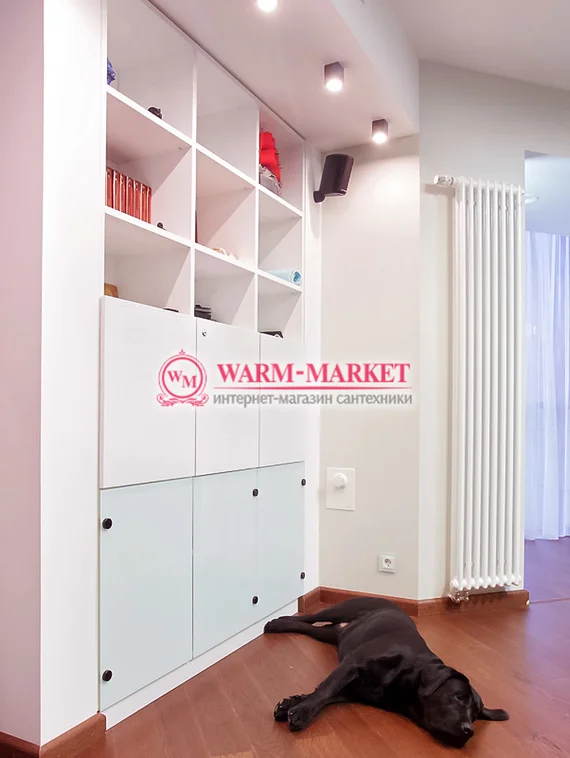 Вертикальный трубчатый радиатор Dia Norm 3180-8 секций, трехтрубный с нижним правым/левым подключением.