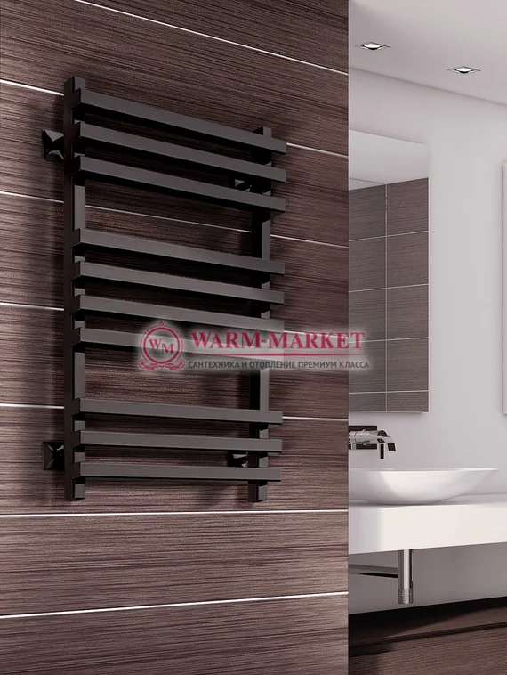 Quadro K-водяной полотенцесушитель из квадратного профиля с перекладинами внахлест