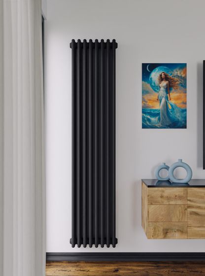 Bronto Pipe 3200 - трехтрубный трубчатый радиатор высотой 2000 мм, нижнее подключение с термостатикой