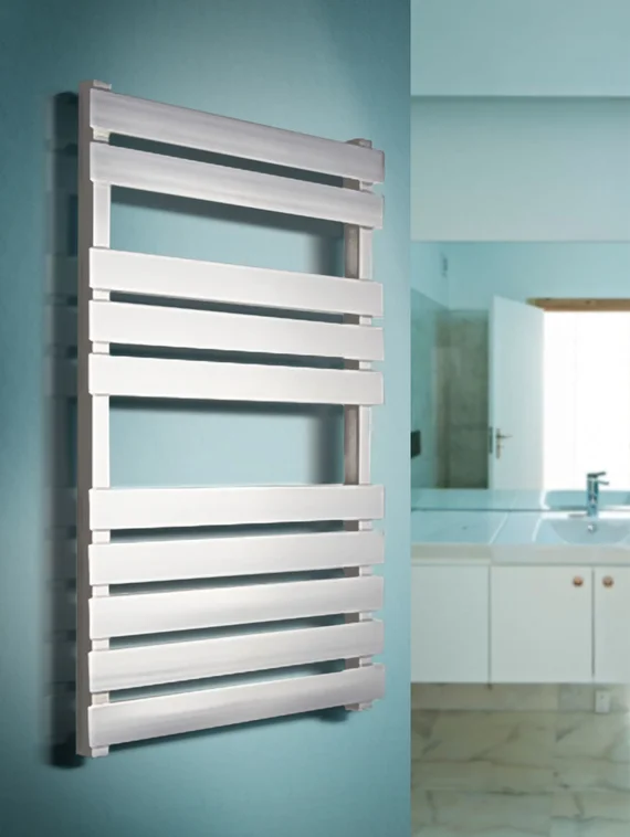 Dzhulia - дизайн полотенцесушитель с прямоугольным профилем белый