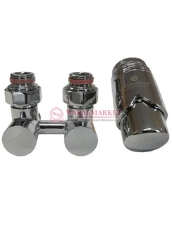 Комплект эксклюзивного узла подключения G 3/4 x М22x1,5 50 мм с термоголовкой Хром