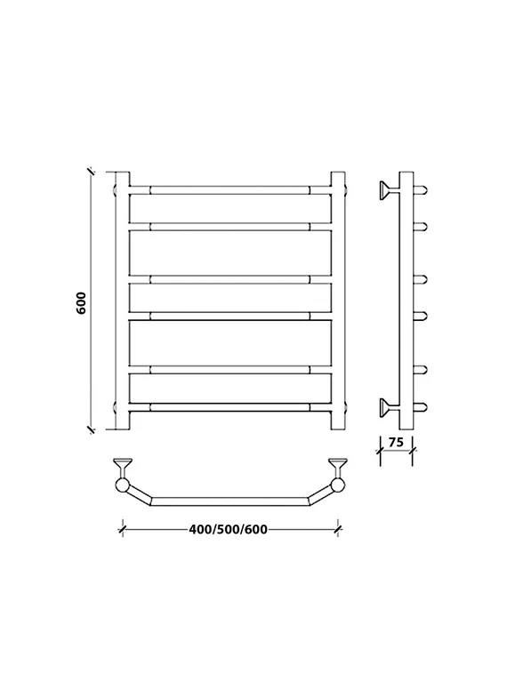 Водяной полотенцесушитель Secado Агата 2 из нержавеющей стали