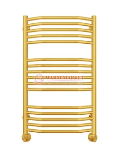 Виктория П16 - водяной полотенцесушитель, нижнее подключение, цвет золото