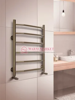 Warmer N Victoria 500х600-6 перекладин полотенцесушитель  c нижним подключением античная бронза