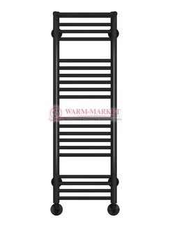 Аврора П20-1- водяной полотенцесушитель с двумя полками, нижнее подключение, черный