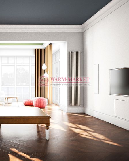 Вертикальный трубчатый радиатор Zehnder 4250 №1270 с боковым подключением