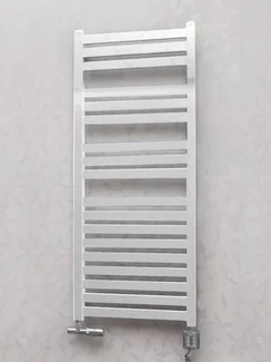 Белый полотенцесушитель Terma Mantis - прямая лесенка с квадратным и прямоугольным профилем