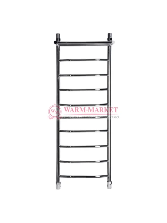 Galant 6 (трапеция) - водяной полотенцесушитель с полкой из нержавеющей стали
