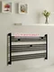 Богема L 600х900 – черный горизонтальный широкий дизайнерский полотенцесушитель