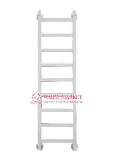 Quadro 1 1000х330 - узкий водяной полотенцесушитель из нержавеющей стали 330 мм. шириной белого цвета