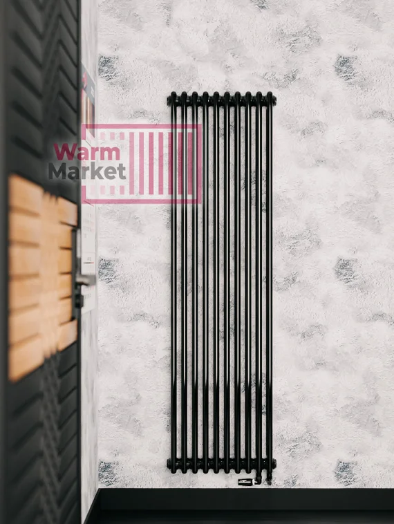 Трубчатый радиатор Solira 2120 N12 боковое подключение, серый (RAL 7037)