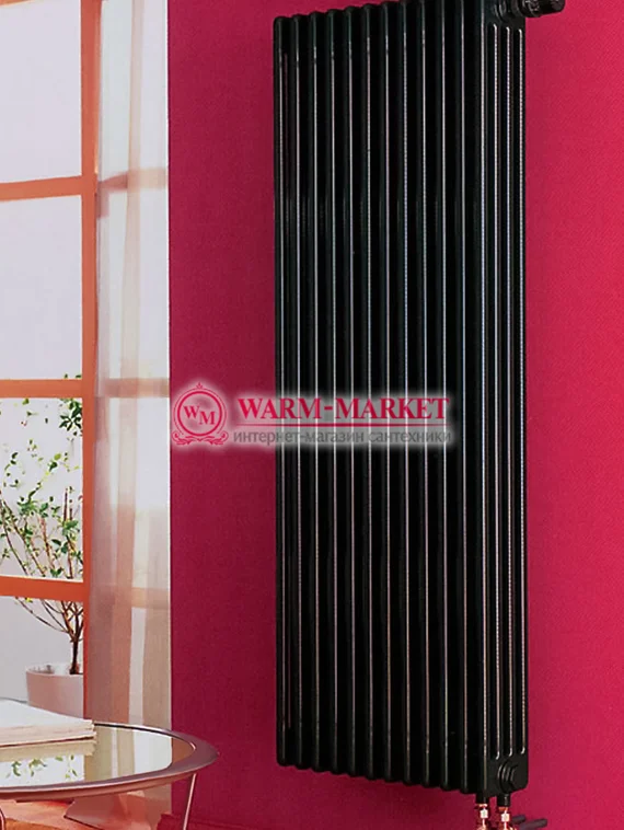 Вертикальный трубчатый радиатор Dia Norm 3180 трехтрубный, нижнее правое/левое подключение с вентилем