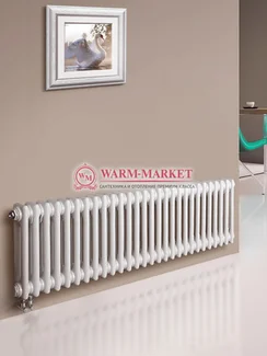 Трубчатый радиатор Dia Norm 2057-26 секций, двухтрубный с нижним правым/левым подключением.