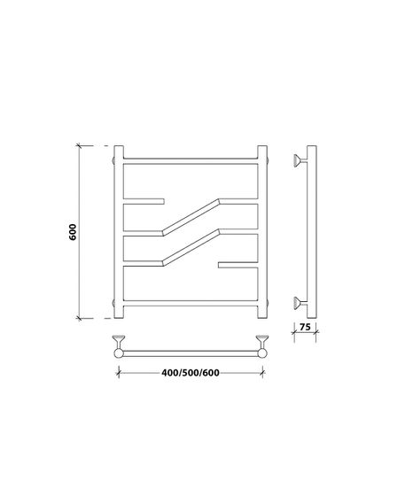 Водяной полотенцесушитель Secado Риволи из нержавеющей стали
