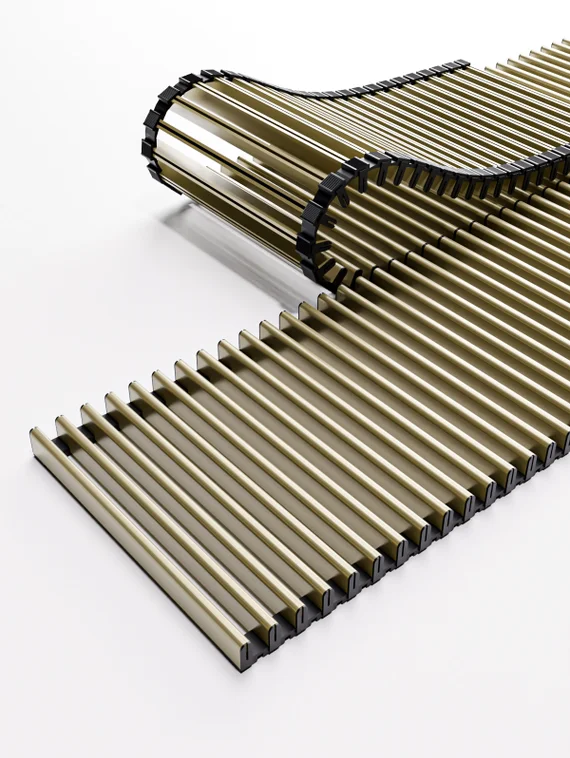 Решетка для внутрипольного конвектора Möhlenhoff рулонная из алюминия шириной 270 мм