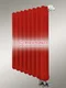 Трубчатый радиатор Dia Norm 3037 трехтрубный с нижним правым/левым подключением красного цвета