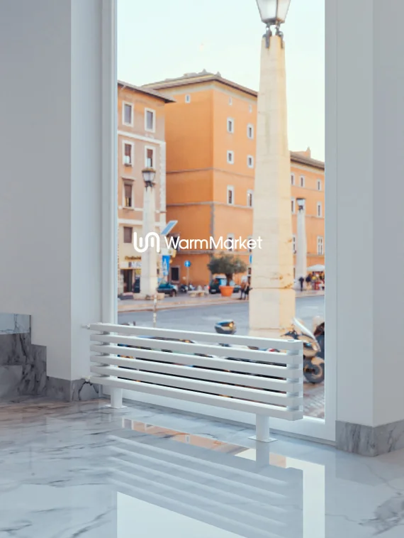 Bareng Select ZN 1500 - напольный трубчатый радиатор шириной 1500 мм, боковое подключение