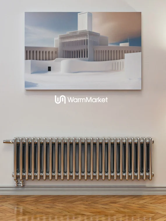 Axxinot Sentir Chrome 3037 - стальной трубчатый радиатор, нижнее подключение с термовентилем N69 твв