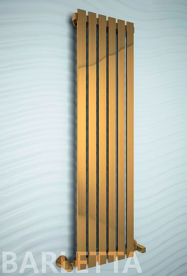 Barletta Bronze - бронзовый дизайн полотенцесушитель с прямоугольными вертикалями.