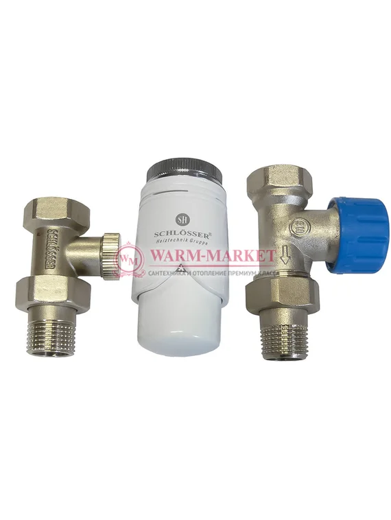 Комплект прямой DN15 GZ1/2 x GW1/2 с термоголовкой 600200002