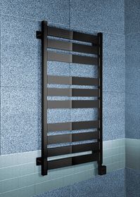 Centurion Black E - черный электрический полотенцесушитель, 600х600 мм