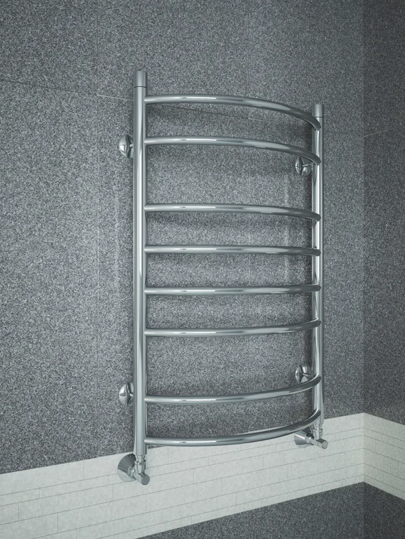 Forma E - электрический полотенцесушитель шириной 400 мм, выпуклый вперед