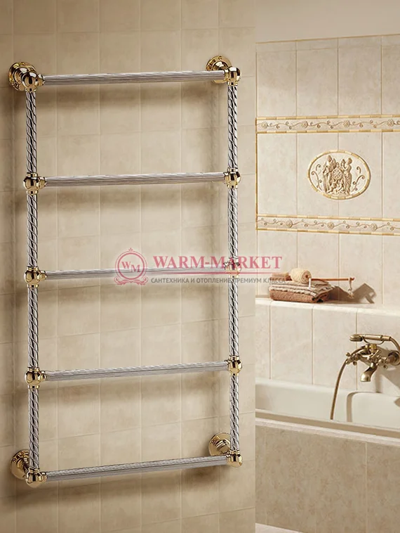 Полотенцесушитель Warmer Vintage в ретро стиле 1000х500 мм, 5 перекладин