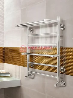 Ankona-полотенцесушитель с полкой, нижнее подключение