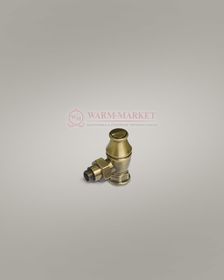 Угловой запорный клапан для подключения чугунного радиатора 1/2" и 3/4", бронза