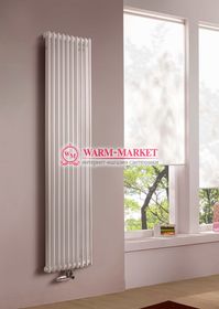 Вертикальный трубчатый радиатор Purmo Delta Lazerline 2180-10 секций, двухтрубный с нижним центральным подключением.